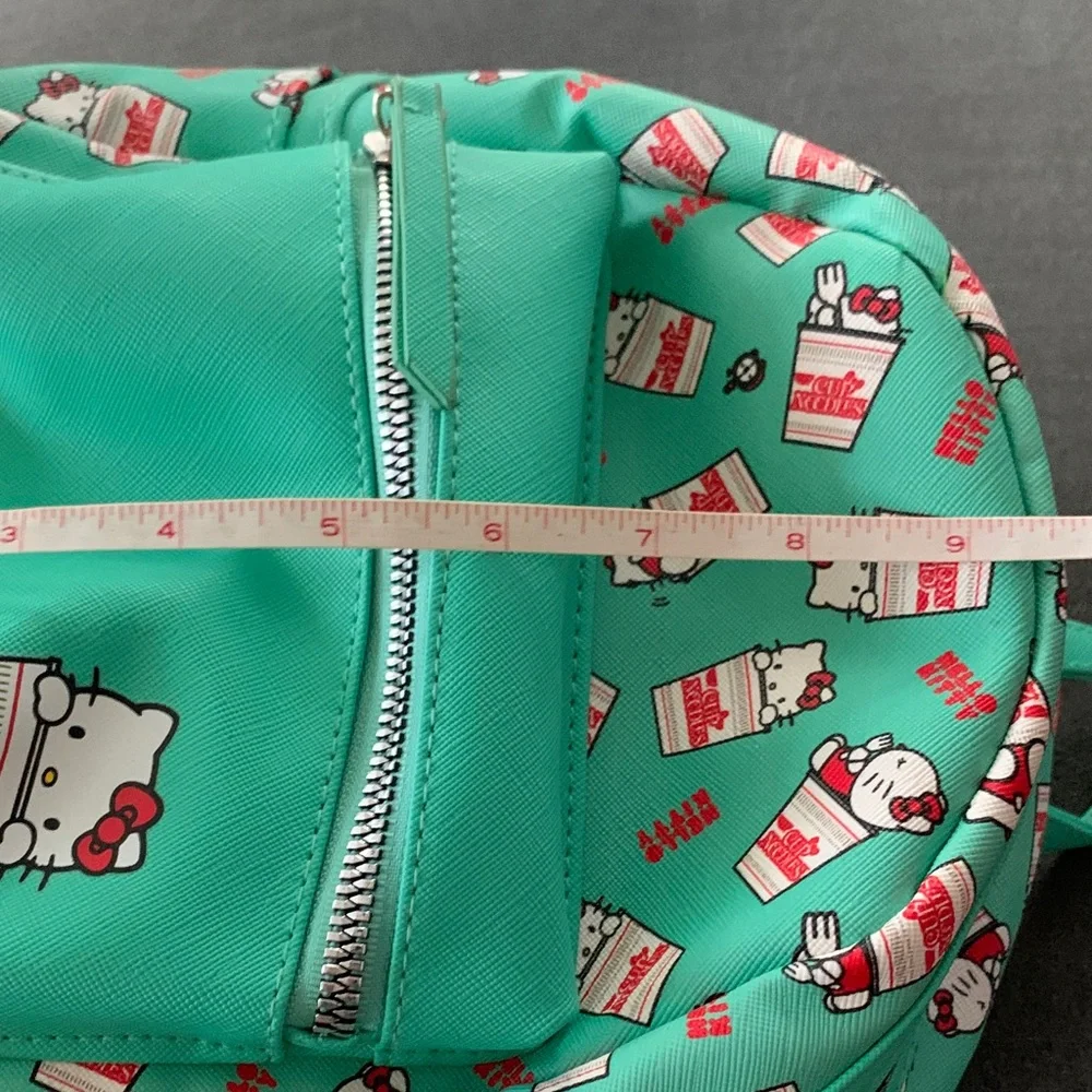 Hello Kitty Teal Mini Backpack with Cup Noodle Accents - Picture 10 of 10